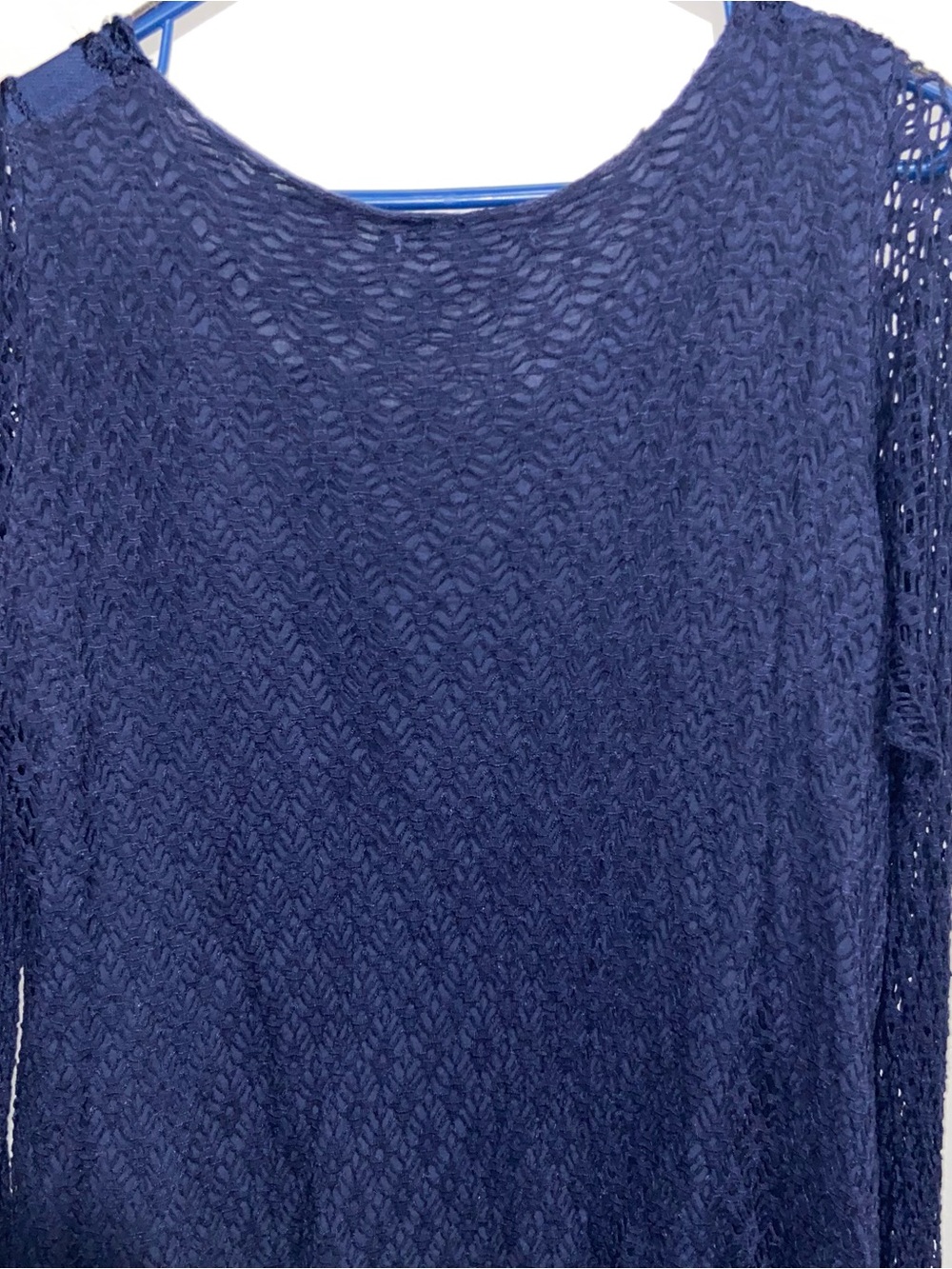 Saks Fifth Avenue Top Womens Medium Italy Whimsigoth Fairy Crochet Boho Coastal - Picture 8 of 12
